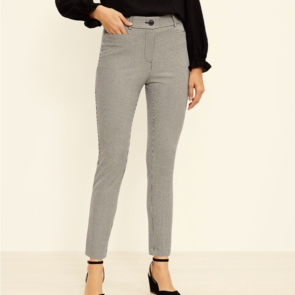 LOFT Tall Sutton Skinny pants in houndstooth